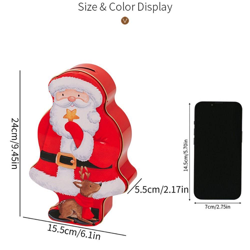 Creative Multicolor Storage Box Multifunctional Cartoon Santa Gift Box Large Capacity Compact Size Money Box Party Decoration