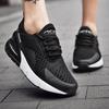 Men's Knit Sneakers Cushion Sole Breathable Mesh Running Shoes Lightweight Casual Sports Footwear