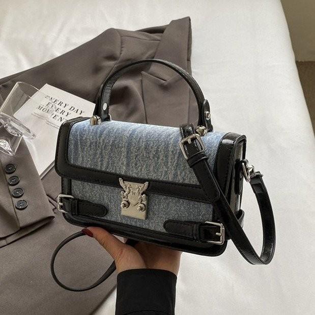 IELGY Exquisite Fashionable Handbag Fashionable All-Match Contrast Color Shoulder Bag High-End Light Luxury Trendy Cross-Body Bag