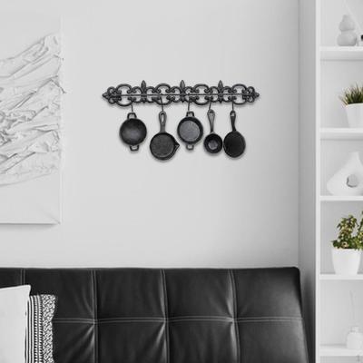 Cast Iron Wall Sculpture Tableware Decor Background Rustic Artwork Kitchen Decoration for Hotel