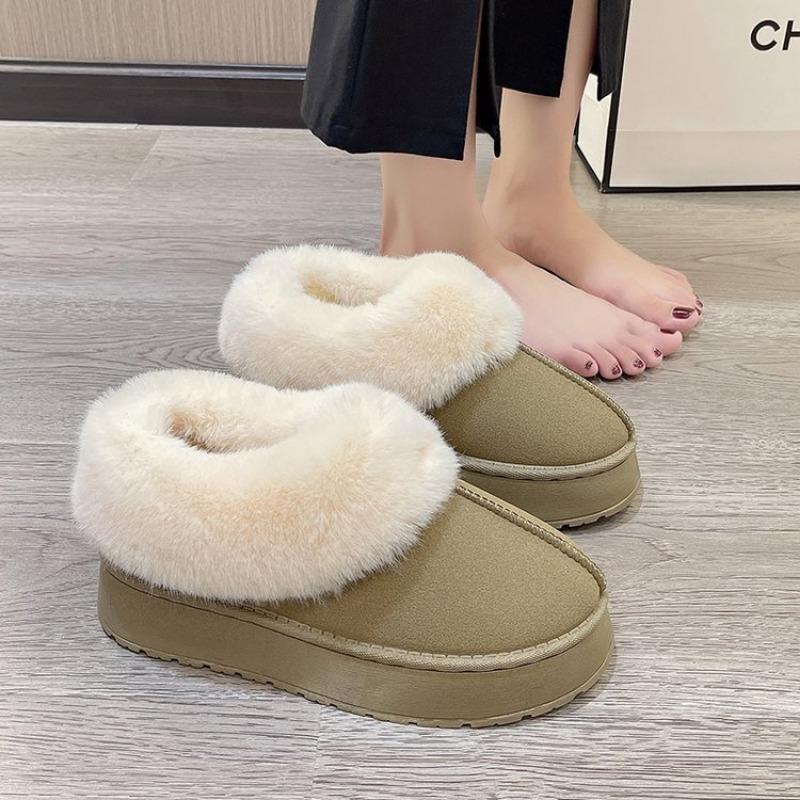 Fashion Women's Boots Plus Velvet Warm Casual Shoes One Step Suede Leather Trendy Women's Ankle Boots Chelsea Women's Boots