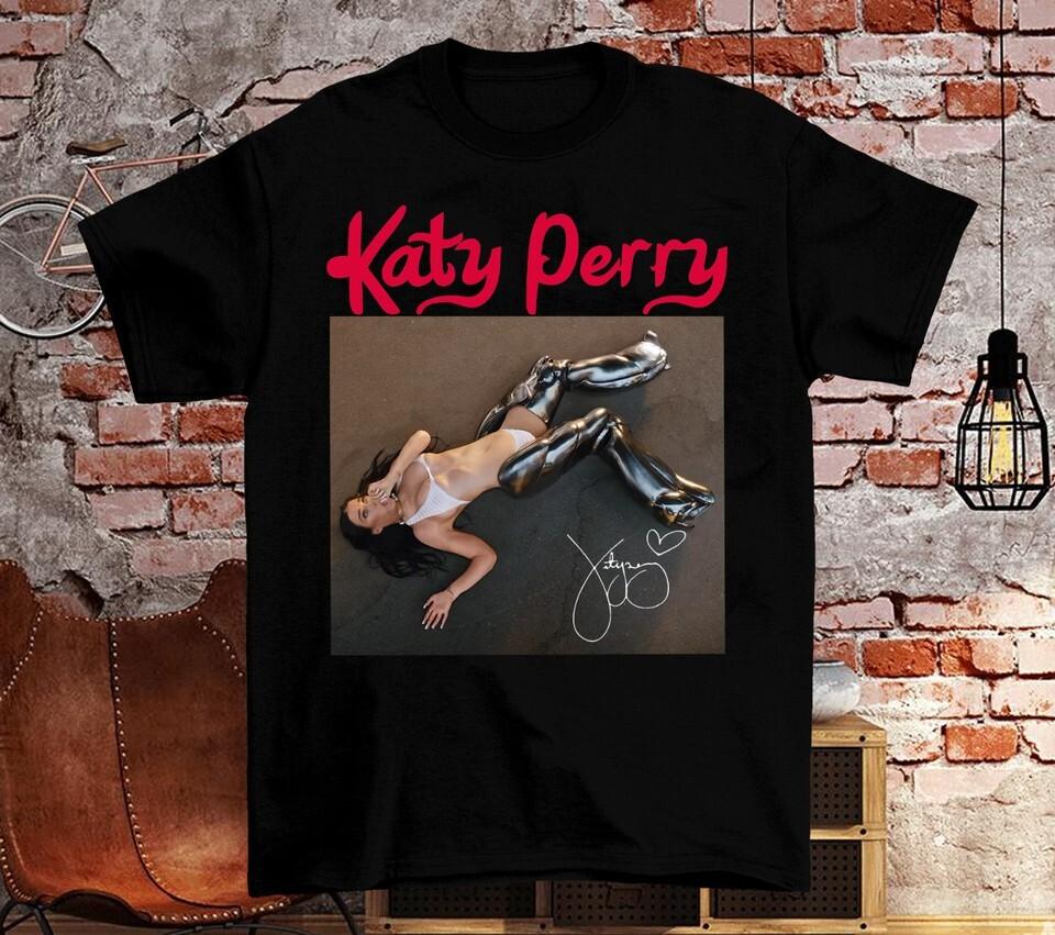 NEW Rare Katy Perry 2024 Woman'S World Signature Black All Size Shirt