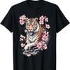 Tiger T Shirts For Women Vintage  Cherry Blossom T-Shirt(2)