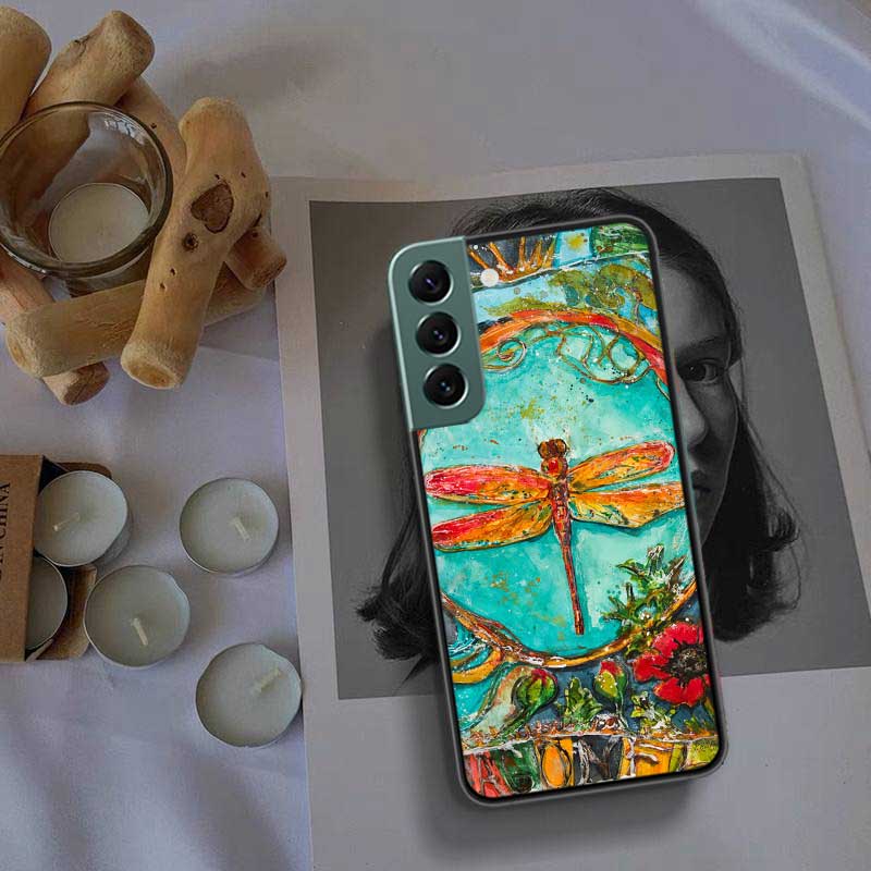 Dragonfly Phone Case For Galaxy A55 A35 A25 A15 A03S A04S A05S Samsung A20E A30 A40 A50 A70 A71 A51 A41 A31 A10S A21S Cover Capa