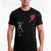 Banksy Ba03 Roter Ballon Mädchen T-Shirt Sommer Lässig Baumwolle T-Shirt Oversized Streetwear Oberteile Vintage Grafikdruck 100% Baumwolle