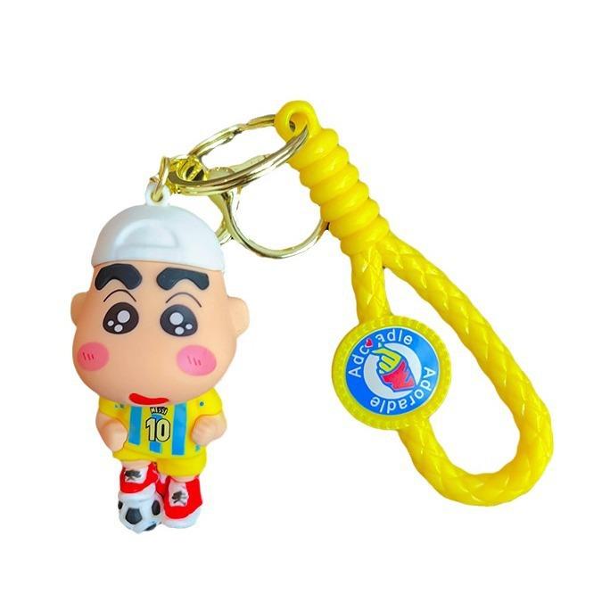 Football Messi Crayon Shin Chan Keychain Cartoon Couple Pendant Keychain Holiday Gift