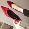 Fashion Shallow Women's Shoes Red Pointed Toe Work Low Heel Elegant Ladies Footwear with Discount On Offer Young Vacation Fashion Spring