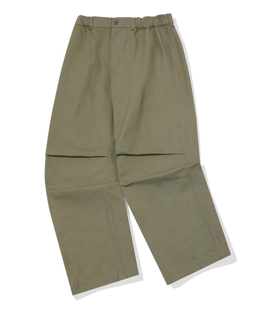 BEENTRILL Easy Cotton Wide Pants (Khaki)