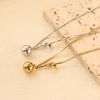 Designer Trendy Girl Jewelry Unique Knotted Pendants Stainless Steel Snake Chain for Women Fashion Round Charm Necklace