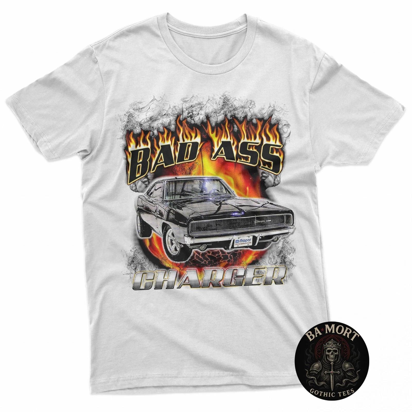 Bad Ass Classic V8 Engine Car Graphic T-Shirt S