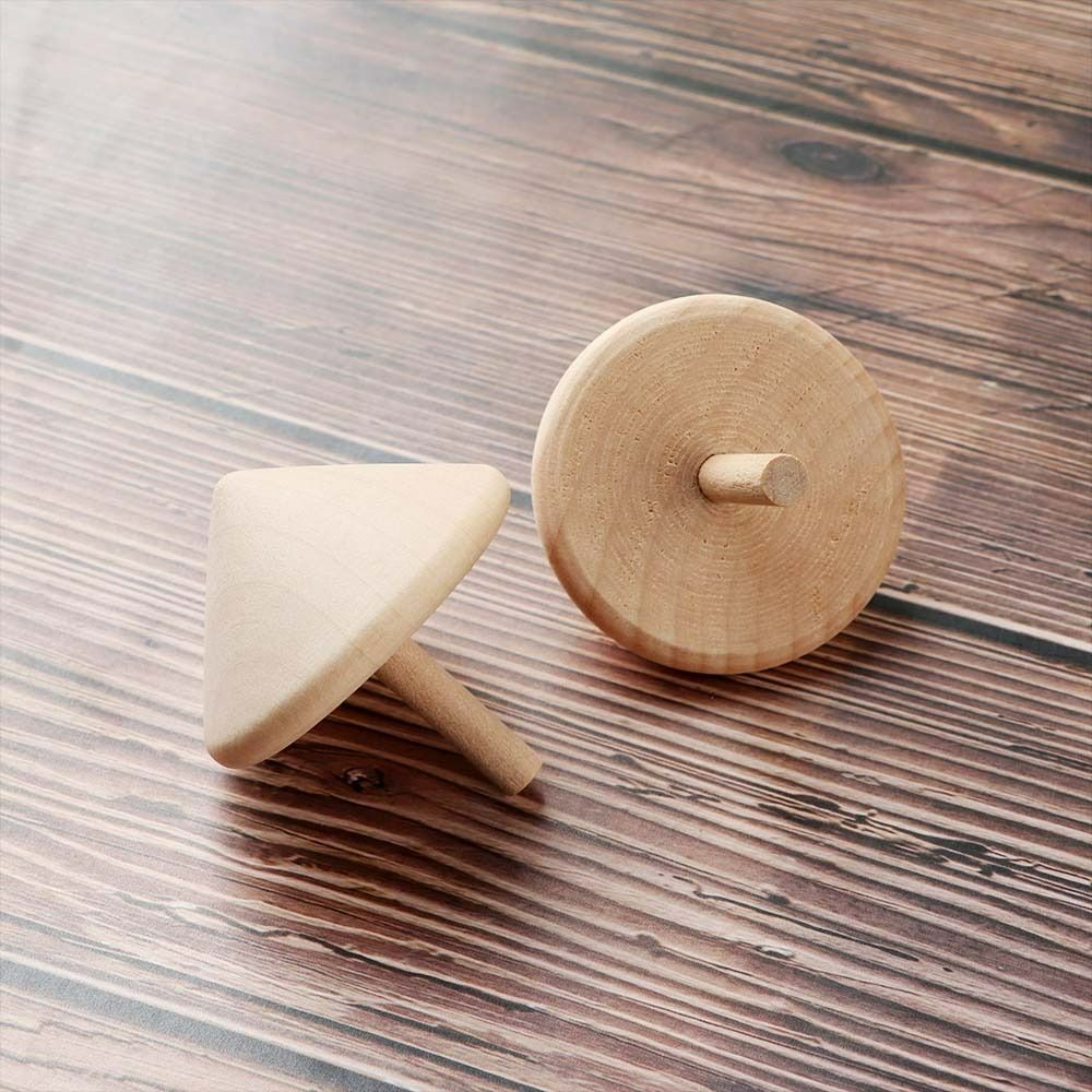 Kindergarten Toy Spinning Top Wooden Spinning Tops DIY Gyroscope Toys Wooden Rotate Gyro Gyro Toys