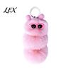 Sunglasses Caterpillar Keyring Plush Keychain, Stuffed Pendant for Decorative Backpack Ornament Bags & Car Keys, Purse Accessory