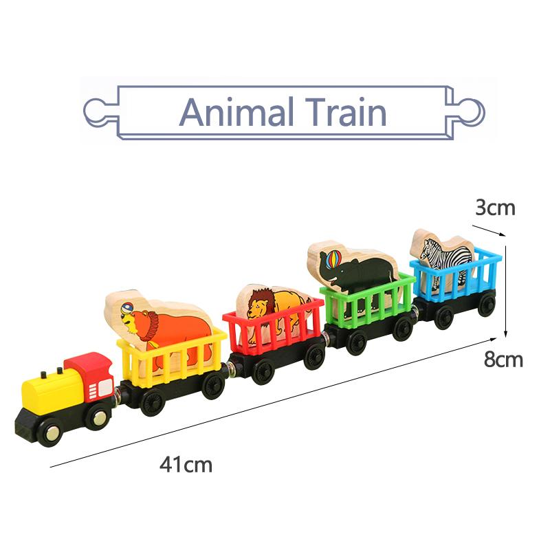 

Горячий поезд набор магнитных игрушечных машинок детские трековые аксессуары ручная раздвижная головоломка деревянная совместимая с различными треками подарок W10