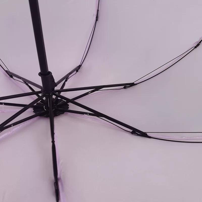 New Model Pearlized Folding Umbrella, Compact and Portable, Dual-Purpose for Rain and Sun, Manual 70% off-Rib Folding Umbrella