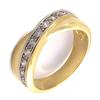 White 'Goddess' Gold Plated Ring