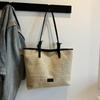 Spring new fashion woven handbag large capacity commuter casual tote bag simple fashion bucket