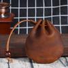 Vintage Genuine Leather Small Coin Purse - Mini Handheld Wallet in First Layer Cowhide