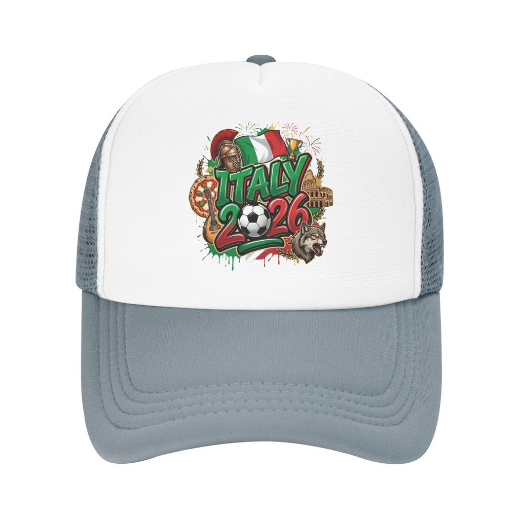 Italy Football Match Mesh Baseball Caps Unisex Women Outdoor Trucker Hat Hats Adjustable Summer Trucker Caps