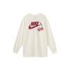 Nike Sportswear Essential Vintage Heart Embroidery Graphic Loose Fit Crew Neck Long Sleeve T-Shirt Women Tops White FD9933-133