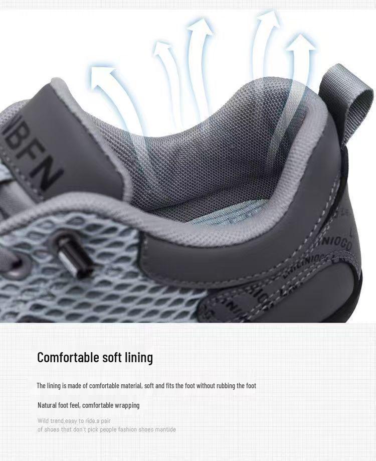Men's Slip-on Breathable Mesh Skate Shoes - Soft Sole, Non-slip, Casual, Trendy, Versatile Forrest Gump Style