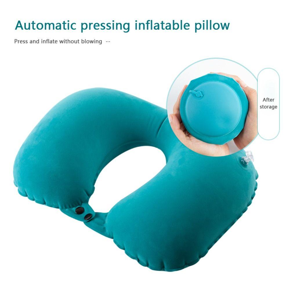 Super Light U-SHape Pillow Portable U Shape Neck Cushion Automatic Air Inflatable Pillow Tourist