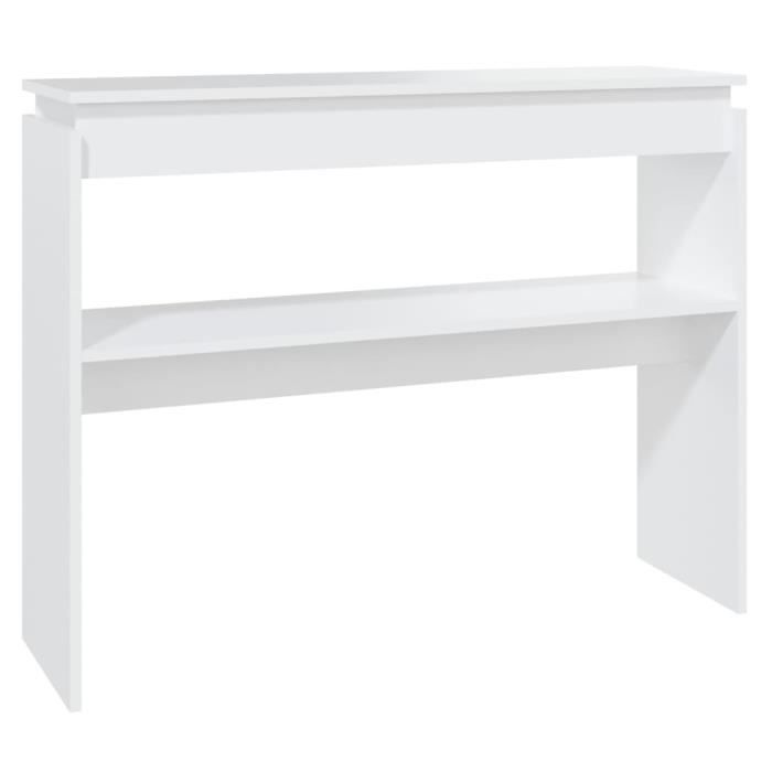 VidaXL Console Table White 102x30x80 Cm Particleboard