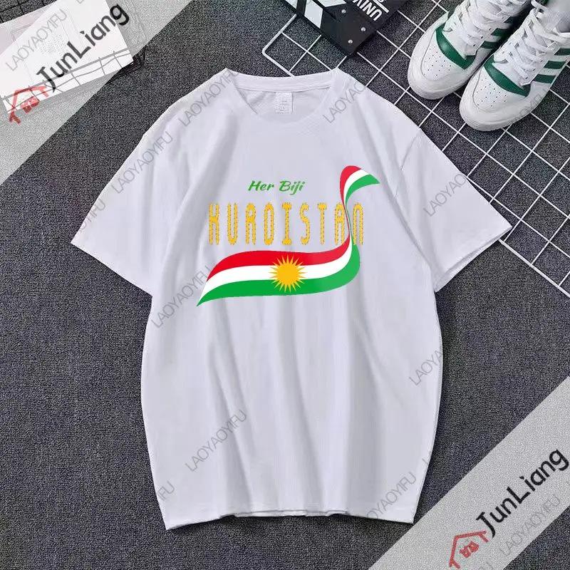 T-shirt Kurdistan Manica corta casual moda larga hip hop Unisex Harajuku Y2K abbigliamento neutro Retro comodo top abbigliamento
