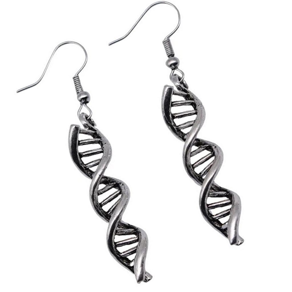 Elegant DNA Double Helix Earrings Ear Hooks Inspired By Science For Women Students And Teachers In Copper Materials