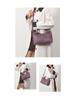 Textured Soft Leather Crossbody Handbag for Middle-Aged Women – Lightweight, Large Capacity, Perfect for Commuting.