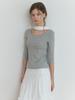Liel Hata 3/4 Sleeve T-Shirt (Gray)
