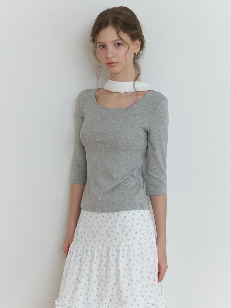 Liel Hata 3/4 Sleeve T-Shirt (Gray)