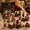 Halloweenská domácí dekorace 24denní adventní kalendář 2026 Mini figurky skotského kravského/koňského/psího Vánoční odpočet Sváteční krabičkový kalendář 2D akryl