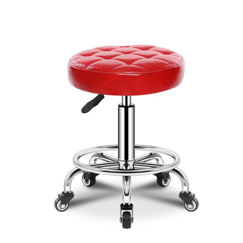 Hairdressing Rotating Salon Stool - Large Barber & Beauty Chair with Rollers