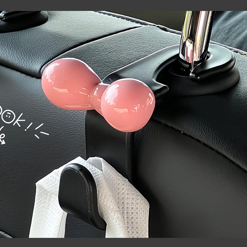 Dopamine Pink Bow Car Seat Hook - Women's Interior Storage Accessory & New Car Gift