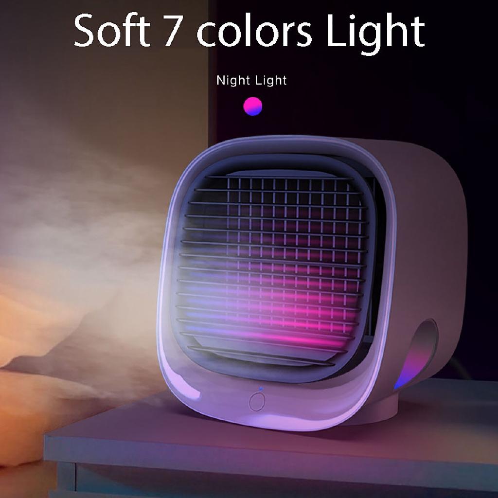 Portable Convenient Air Cooler Fan Air Conditioner Humidifier Space Easy Cool Purifies Air Cooling Fan for Home Office USB