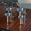 Tragbares Edelstahl-Campingbecher-Set