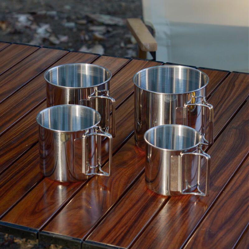 

Portable Stainless Steel Camping Mug Set Set of 4