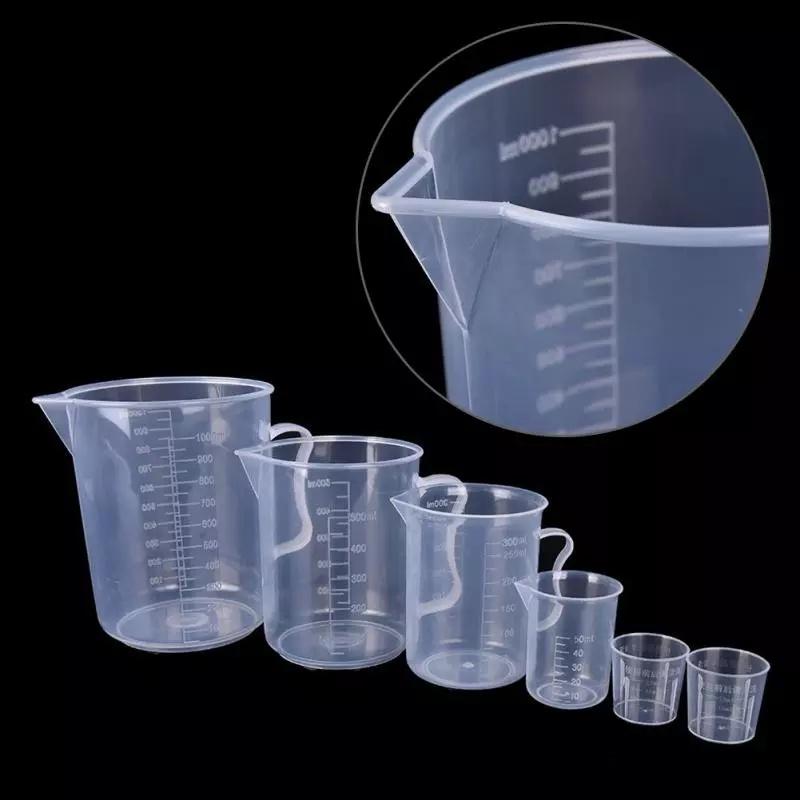 20ml / 30ml /50ml /250ml /500ml/1000ml Clear Plastic Graduated Measuring Cup for Baking Beaker Liquid Measure JugCup Container