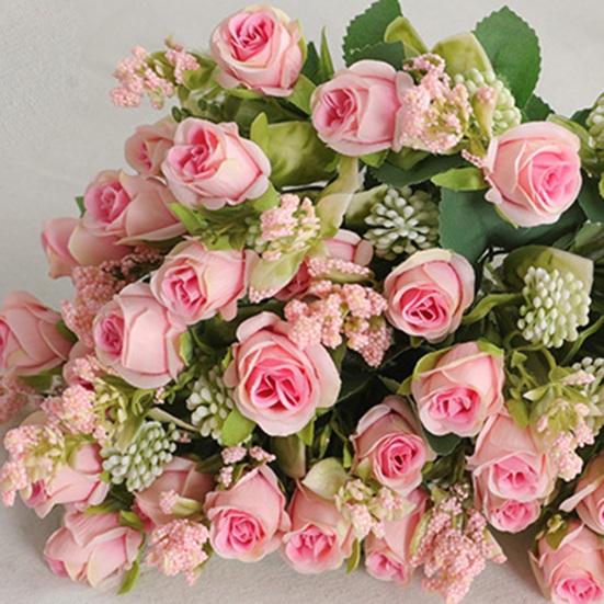 Bouquet di fiori di simulazione della moda realistico con stelo decorativo