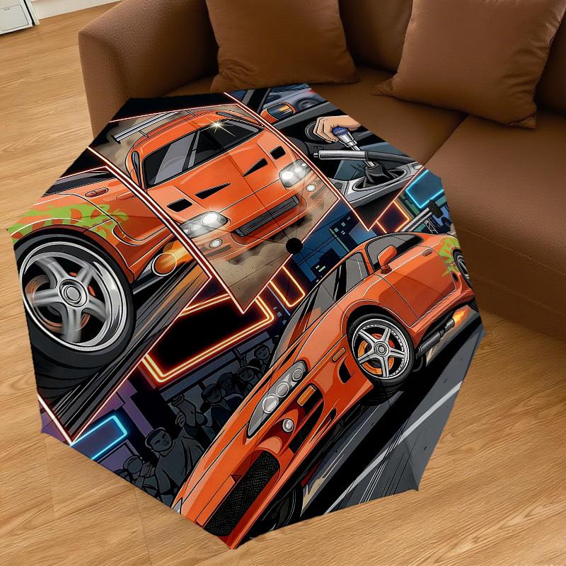 1PC car racing Umbrella-8-Rib Reinforced Portable Folding Travel Suitable for All Seasons Outdoor Daily Use -J0349
