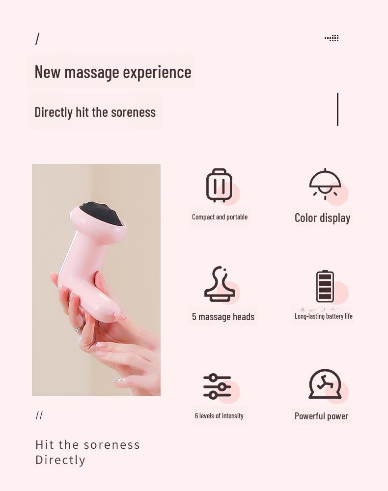 Elektryczny masażer o podwójnym zastosowaniu: Ręczny pistolet do modelowania brzucha, talii i powięzi szyi