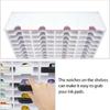 Sturdy Plastic 18/36/51/60 Slot Stamp Pad Rack Craft Stationery Holder with Mounting Hardware Easy Access Daily Use