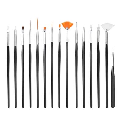 15 bucăți/set Pro Nail Art Desen Dotting Polish Machiaj Pen Perii Instrument de manichiură