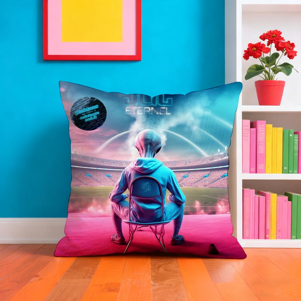 Fashion Jul The Machine Pillow Case Plush Fabric Soft DoubleSided Printed Sofa Warm Winter Home Gift Cushion Cover