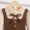Girls' Autumn Preppy Style Two-Piece Dress - Trendy Children's Fashion