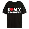 I Love My Girlfriend Graphic Print T-shirt