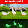18/12/6/1PCS leuchtende Gans-Figur, Miniaturen, Heimdekoration, leuchtet im Dunkeln, Tierfigur, DIY Fariy, Gartenzubehör, Garten-Schreibtisch-Dekoration