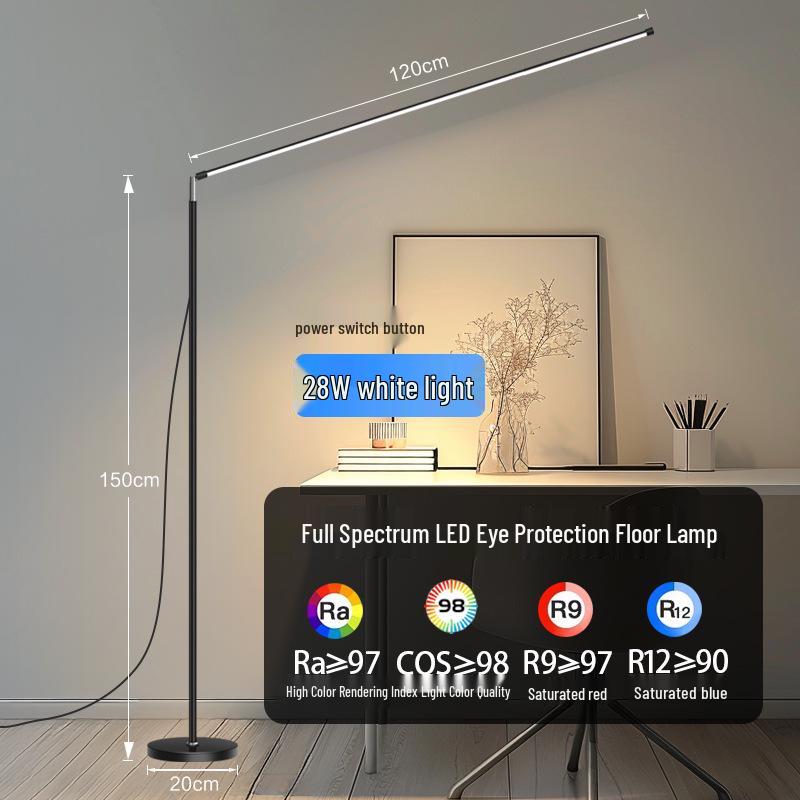 LED Super Bright Floor Lamp for Living Room, Bedroom, and Study - Eye Protection, Ambient Light, T98 Model