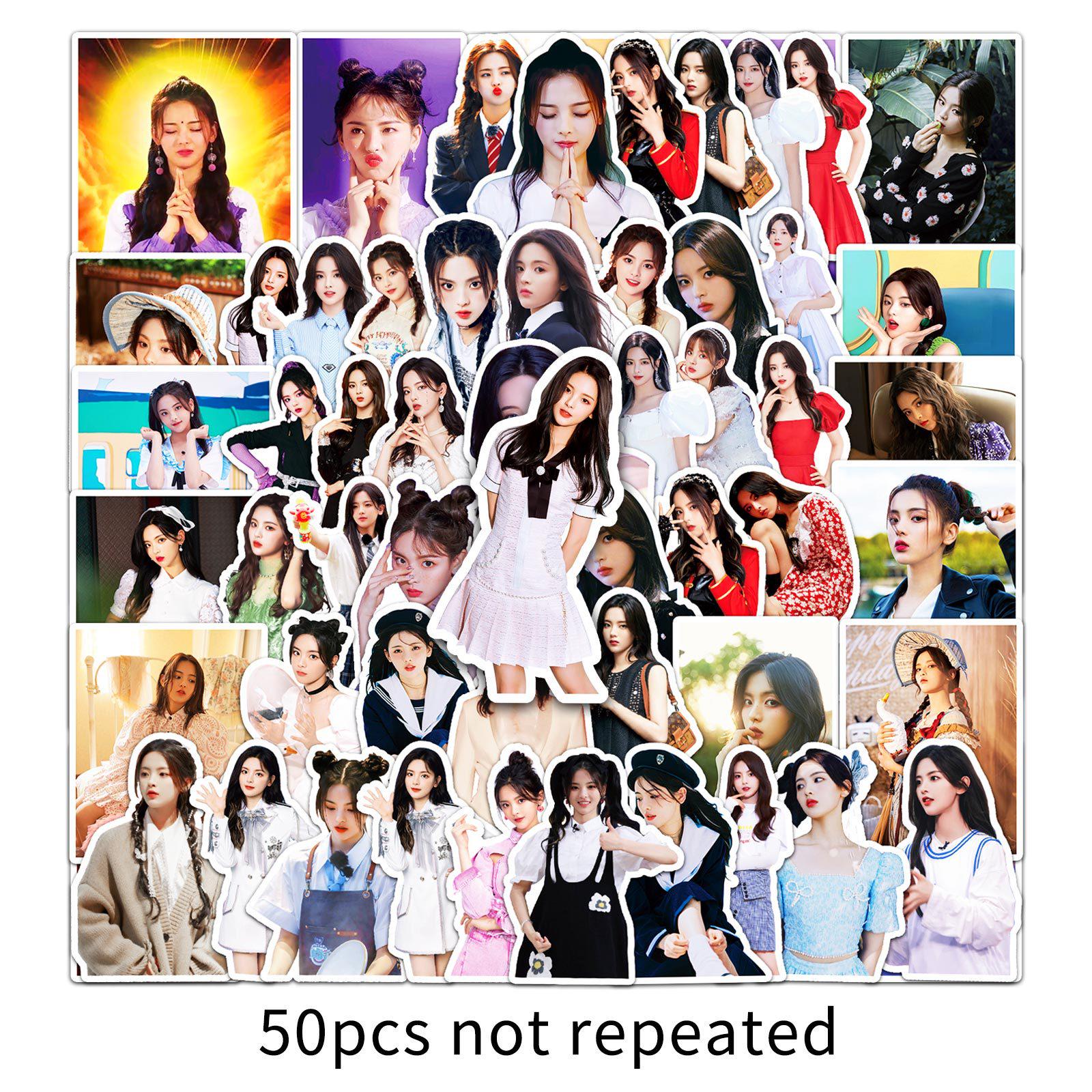 

Yang Chaoyue Celebrity Stickers - 50 Sheets of Girl Group Lucky Star Designs for Notebook, Planner, Suitcase