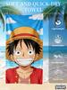 Smiling Straw Hat Luffy On Blue Sky Seaside Background Quick Dry Lightweight Comfortable Beach Towel for Beach and Daily Use